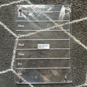 NWT Clear Dry Erase Weekly Planner Magnetic